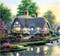 Landscape Diamond Art Kits for Adults: Country Diamond Painting Cottage DIY 5d Diamond Painting Kit Full Drill Landscape Adults' Paint-by-Number Kits Diamond Art Pictures